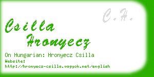 csilla hronyecz business card